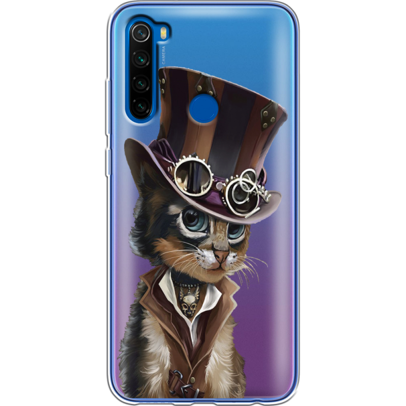 Прозрачный чехол Uprint Xiaomi Redmi Note 8T Steampunk Cat