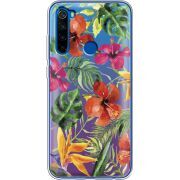 Прозрачный чехол Uprint Xiaomi Redmi Note 8T Tropical Flowers