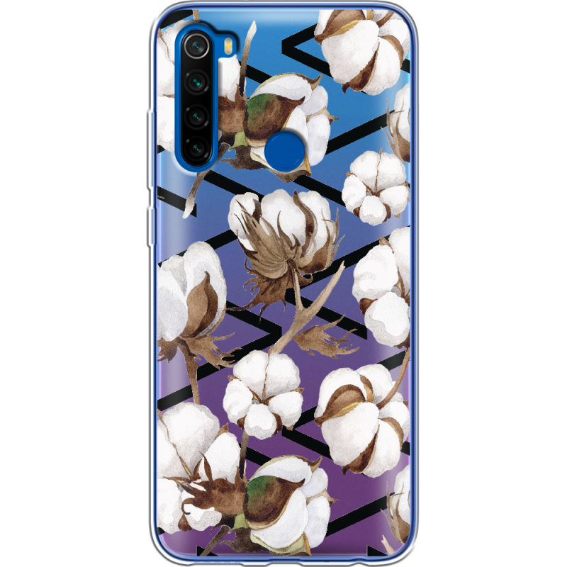 Прозрачный чехол Uprint Xiaomi Redmi Note 8T Cotton flowers