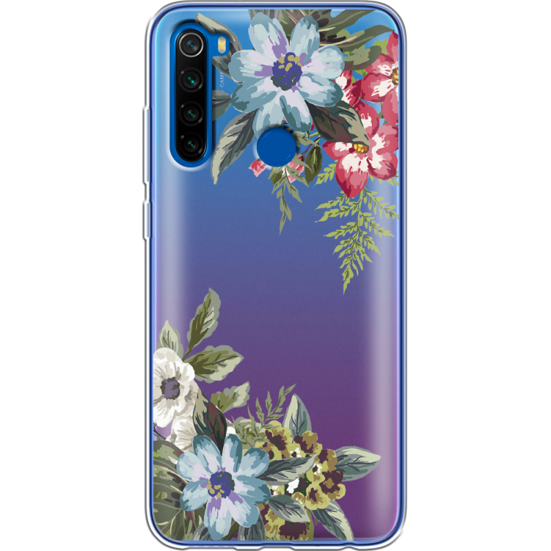 Прозрачный чехол Uprint Xiaomi Redmi Note 8T Floral