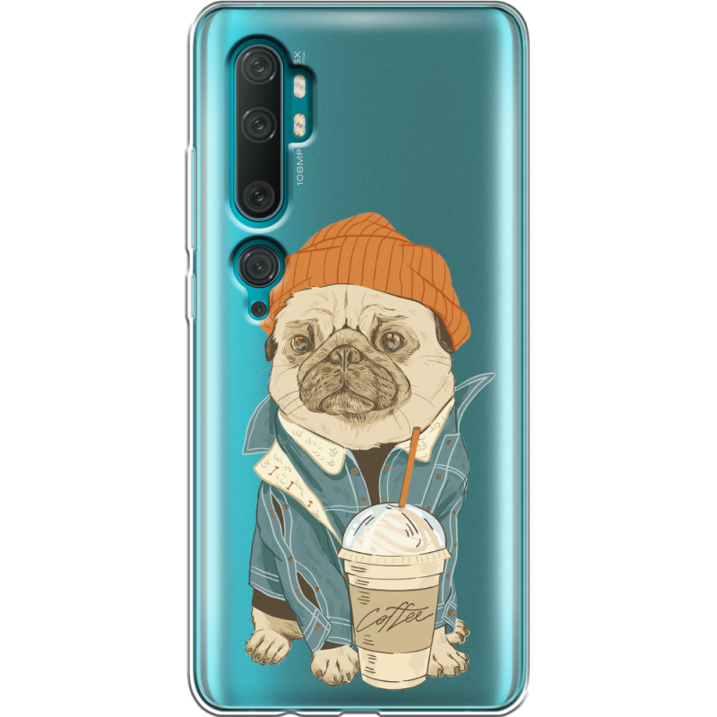 Прозрачный чехол Uprint Xiaomi Mi Note 10 / Mi Note 10 Pro Dog Coffeeman