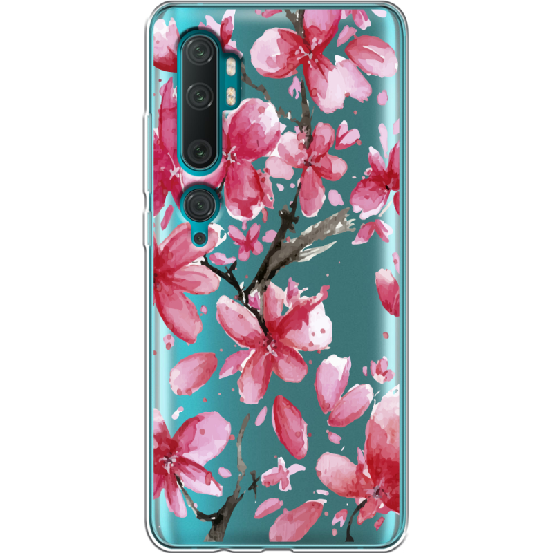 Прозрачный чехол Uprint Xiaomi Mi Note 10 / Mi Note 10 Pro Pink Magnolia