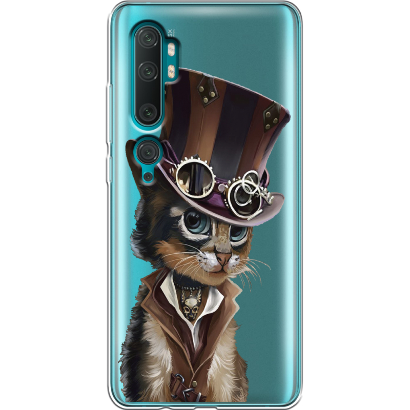 Прозрачный чехол Uprint Xiaomi Mi Note 10 / Mi Note 10 Pro Steampunk Cat