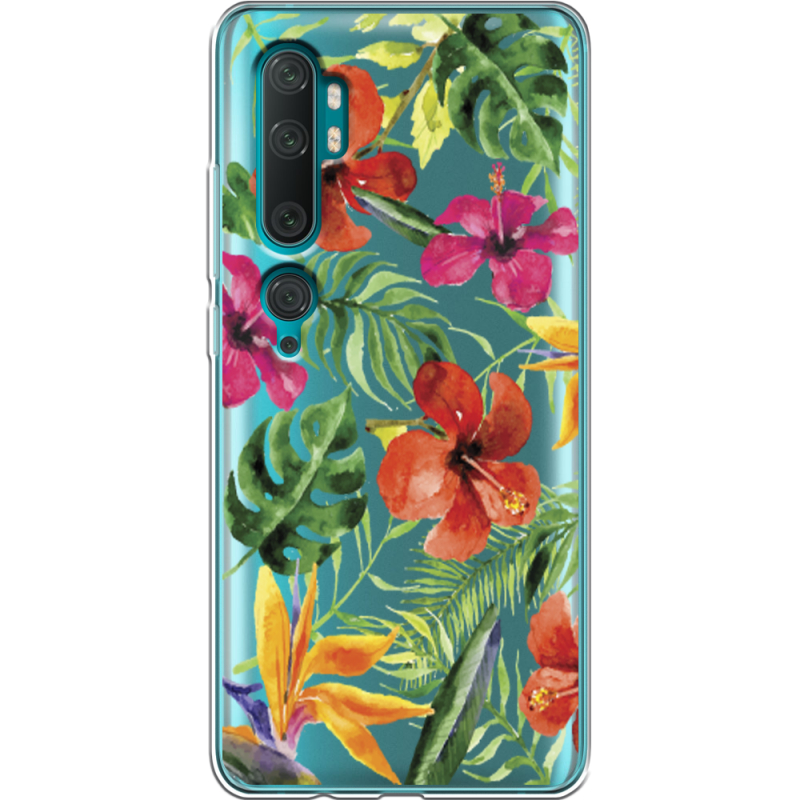 Прозрачный чехол Uprint Xiaomi Mi Note 10 / Mi Note 10 Pro Tropical Flowers