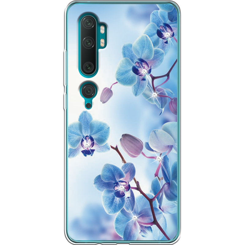 Чехол со стразами Xiaomi Mi Note 10 / Mi Note 10 Pro Orchids