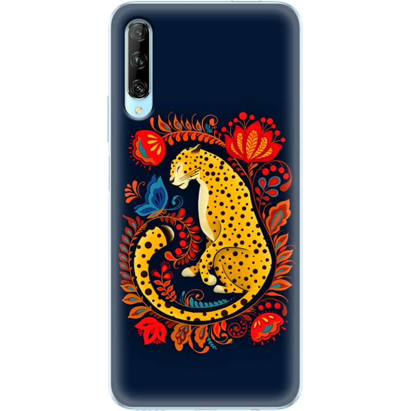 Чехол Uprint Huawei P Smart Pro Petrykivka Leopard