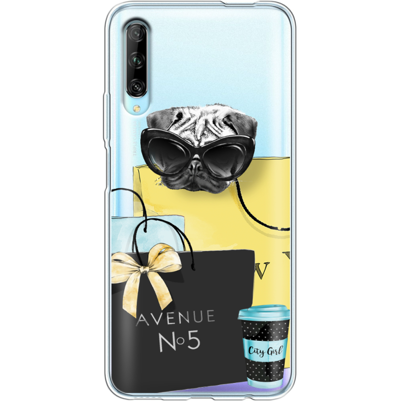 Прозрачный чехол Uprint Huawei P Smart Pro Fashion Pug