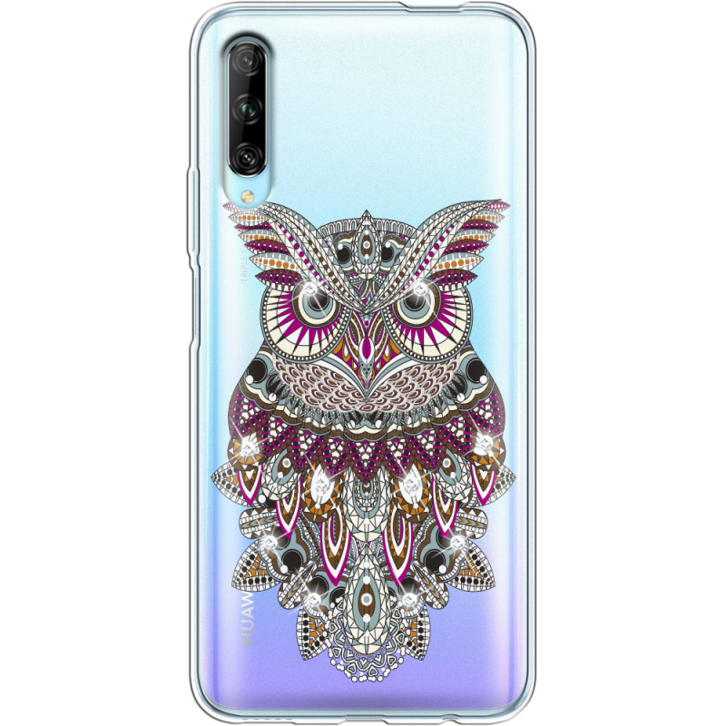 Чехол со стразами Huawei P Smart Pro Owl