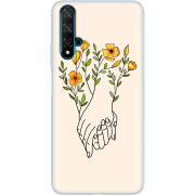 Чехол Uprint Huawei Nova 5T Flower Hands