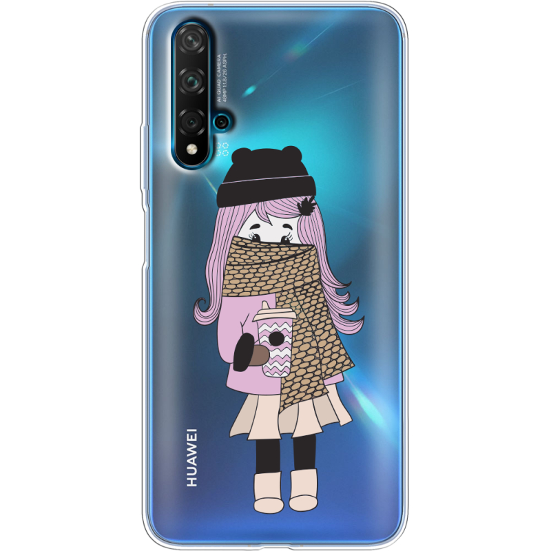 Прозрачный чехол Uprint Huawei Nova 5T Winter Morning Girl