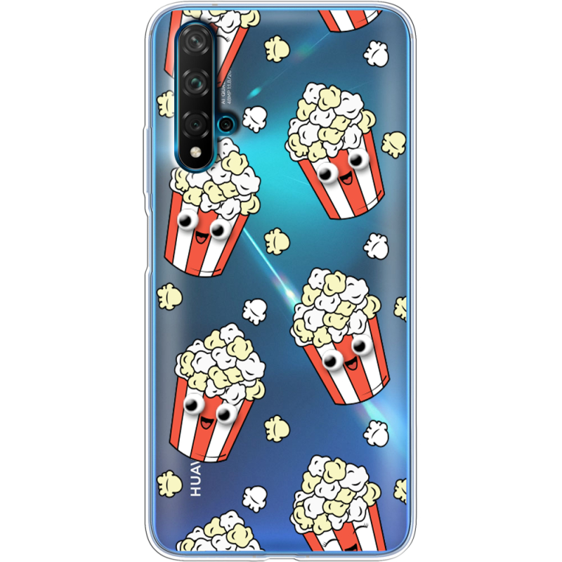 Прозрачный чехол Uprint Huawei Nova 5T с 3D-глазками Popcorn