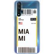 Прозрачный чехол Uprint Huawei Nova 5T Ticket Miami