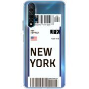 Прозрачный чехол Uprint Huawei Nova 5T Ticket New York
