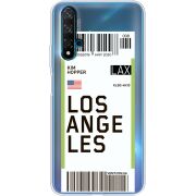 Прозрачный чехол Uprint Huawei Nova 5T Ticket Los Angeles