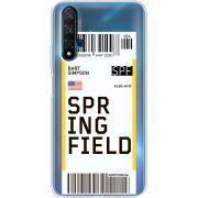 Прозрачный чехол Uprint Huawei Nova 5T Ticket Springfield