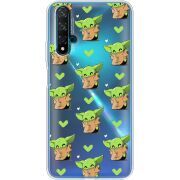 Прозрачный чехол Uprint Huawei Nova 5T Pattern Baby Yoda