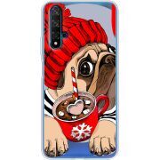 Прозрачный чехол Uprint Huawei Nova 5T Winter Puggy