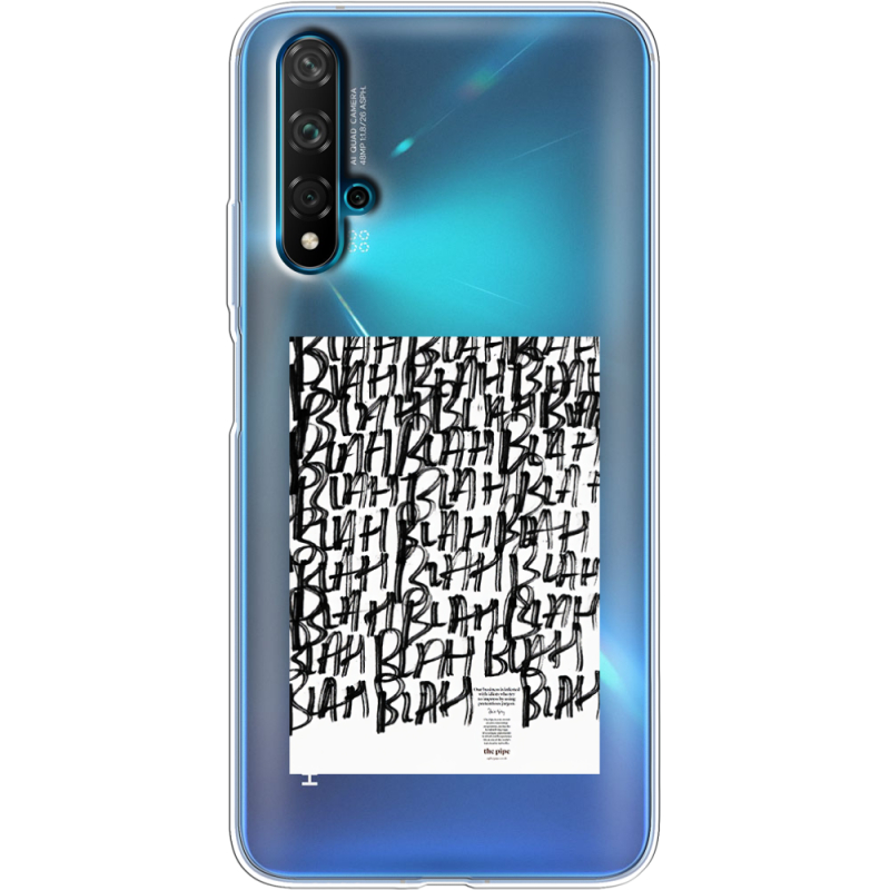 Прозрачный чехол Uprint Huawei Nova 5T Blah Blah