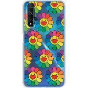 Прозрачный чехол Uprint Huawei Nova 5T Hippie Flowers