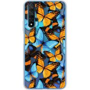 Прозрачный чехол Uprint Huawei Nova 5T Butterfly Morpho