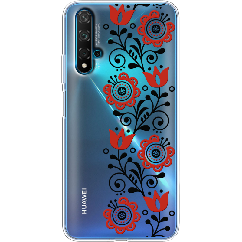 Прозрачный чехол Uprint Huawei Nova 5T Ethno Ornament