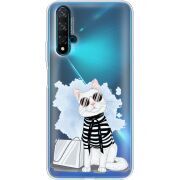 Прозрачный чехол Uprint Huawei Nova 5T Cat Style