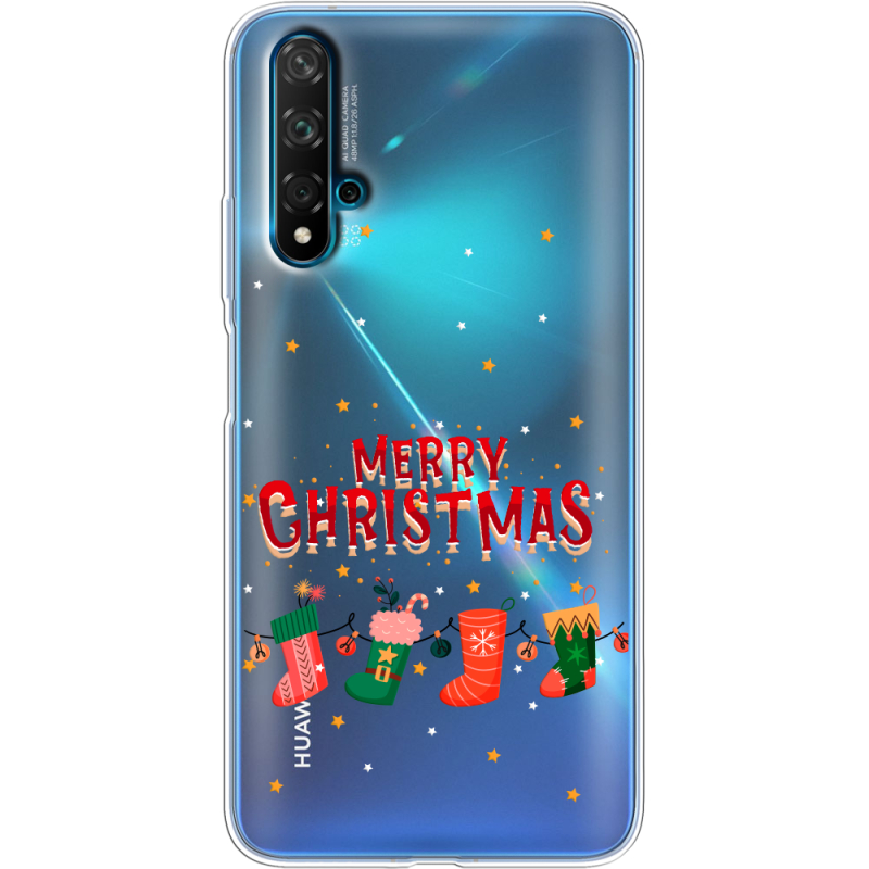 Прозрачный чехол Uprint Huawei Nova 5T Merry Christmas