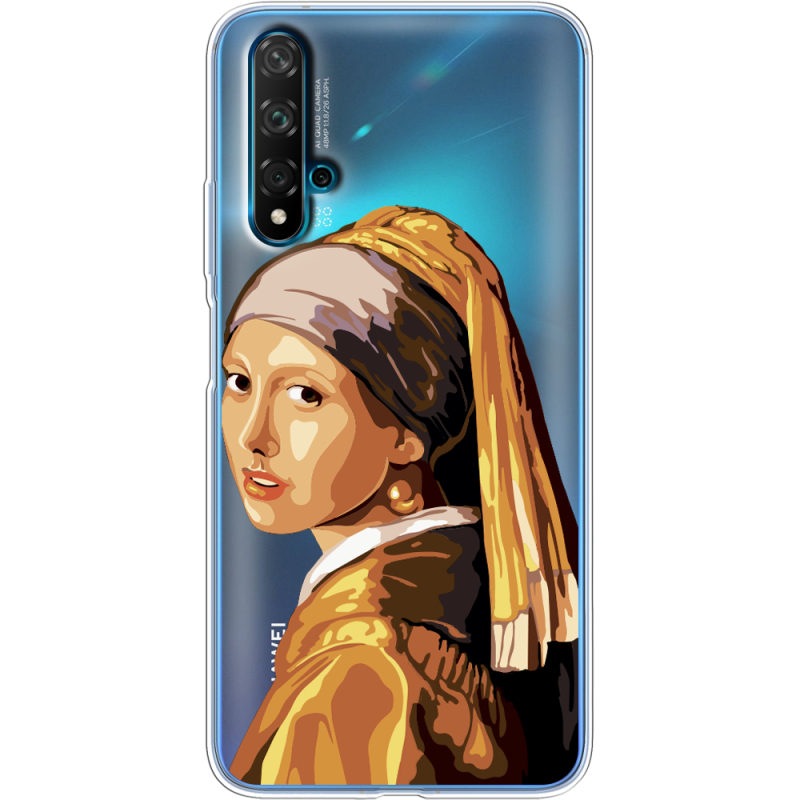 Прозрачный чехол Uprint Huawei Nova 5T Девушка с жемчужной серёжкой