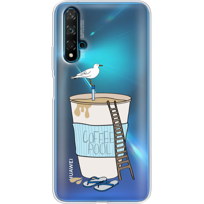 Прозрачный чехол Uprint Huawei Nova 5T Segull in Cofee Pool