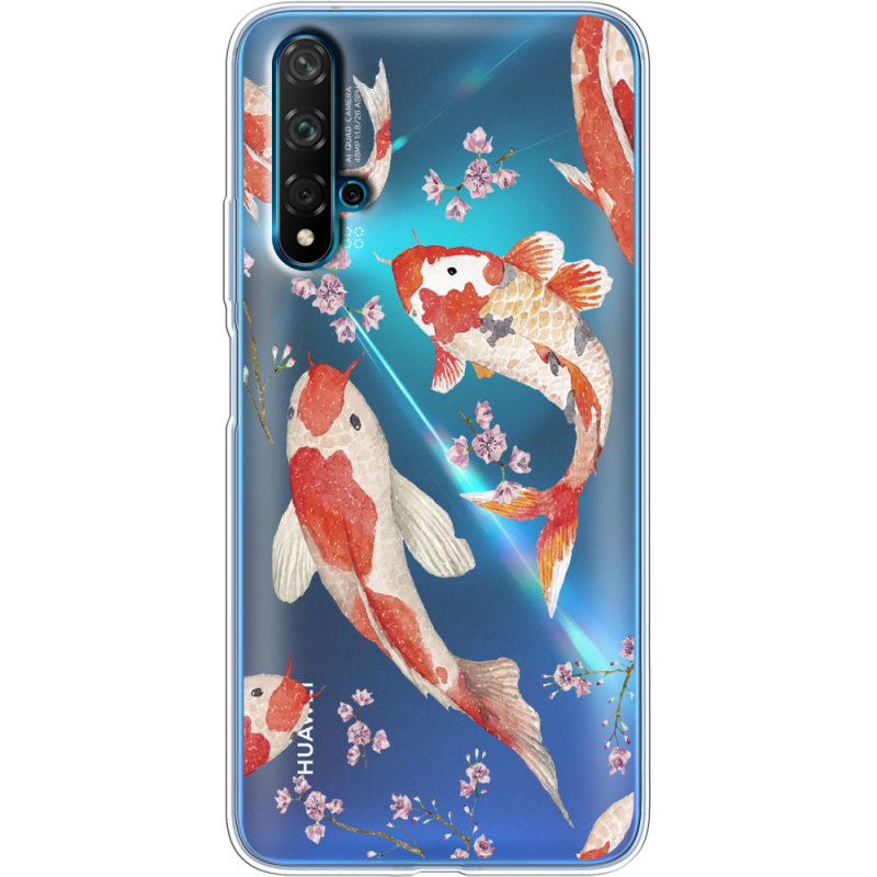 Прозрачный чехол Uprint Huawei Nova 5T Japanese Koi Fish