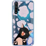 Прозрачный чехол Uprint Huawei Nova 5T Meow