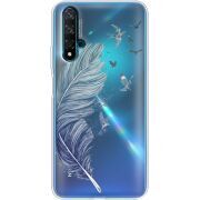 Прозрачный чехол Uprint Huawei Nova 5T Feather