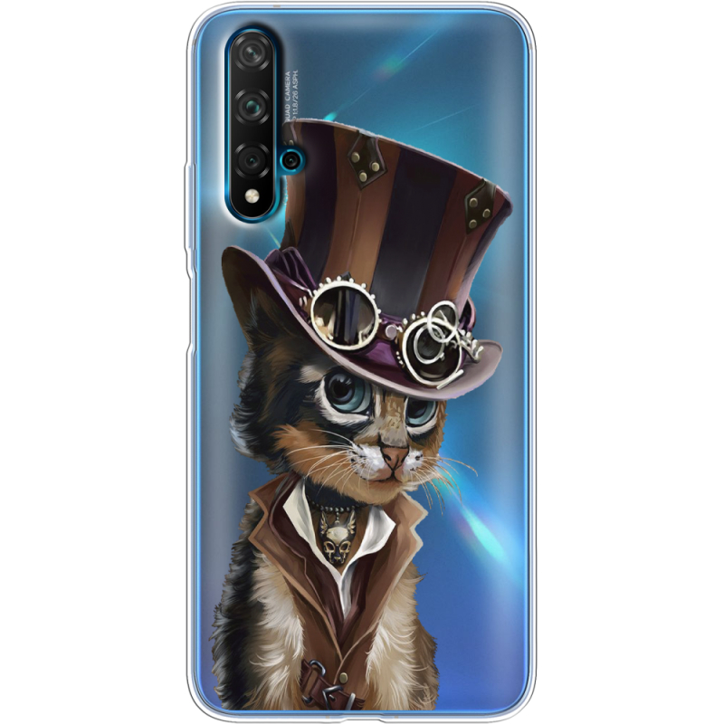 Прозрачный чехол Uprint Huawei Nova 5T Steampunk Cat