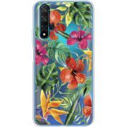 Прозрачный чехол Uprint Huawei Nova 5T Tropical Flowers