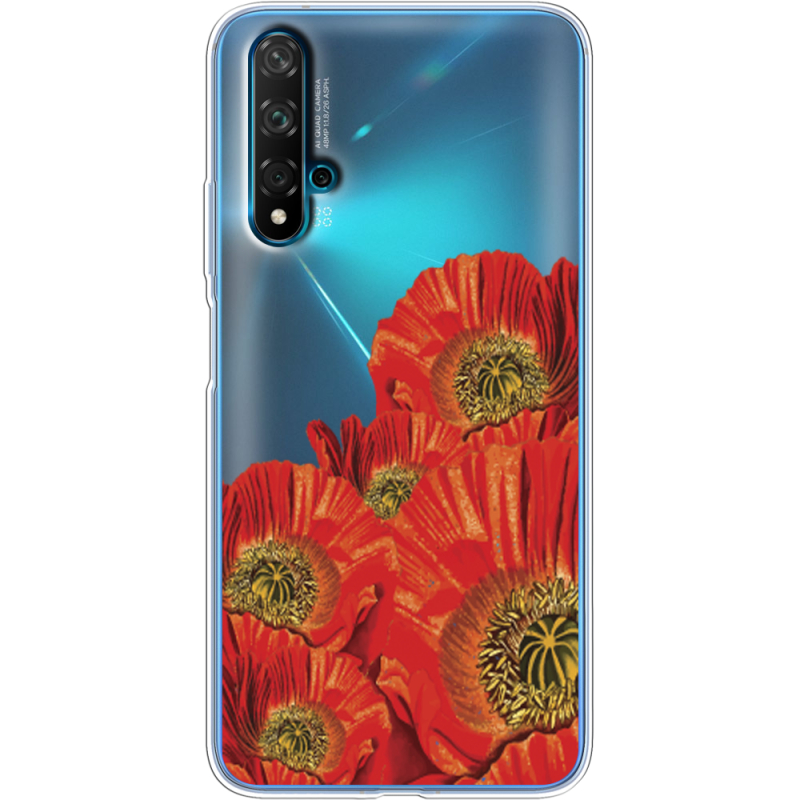 Прозрачный чехол Uprint Huawei Nova 5T Red Poppies