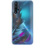 Прозрачный чехол Uprint Huawei Nova 5T Feathers