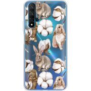 Прозрачный чехол Uprint Huawei Nova 5T Cotton and Rabbits