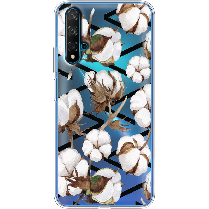 Прозрачный чехол Uprint Huawei Nova 5T Cotton flowers