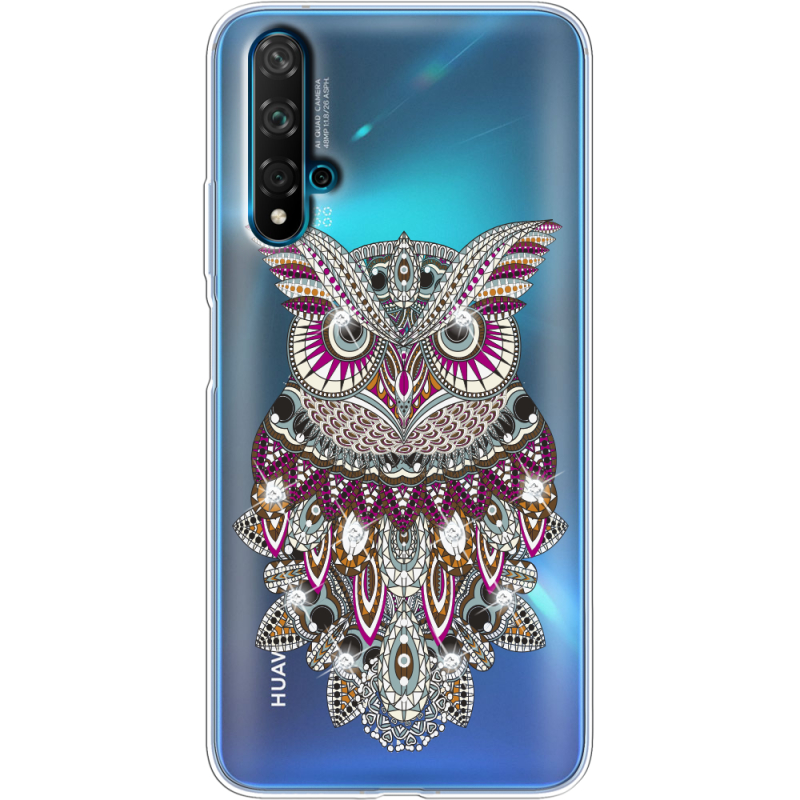 Чехол со стразами Huawei Nova 5T Owl