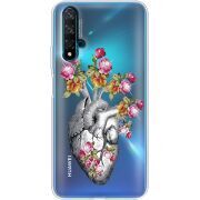 Чехол со стразами Huawei Nova 5T Heart
