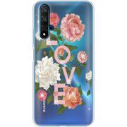 Чехол со стразами Huawei Nova 5T Love