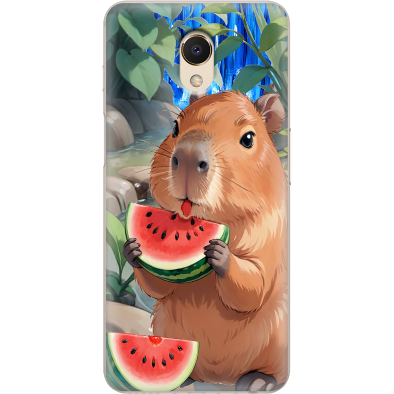 Чехол Uprint Meizu M6S Капібара з кавуном