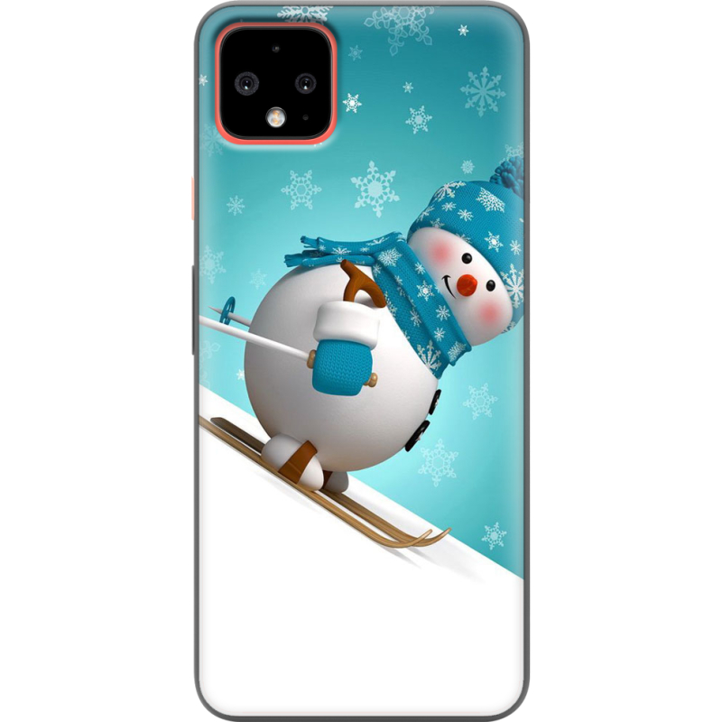 Чехол Uprint Google Pixel 4 XL Skier Snowman