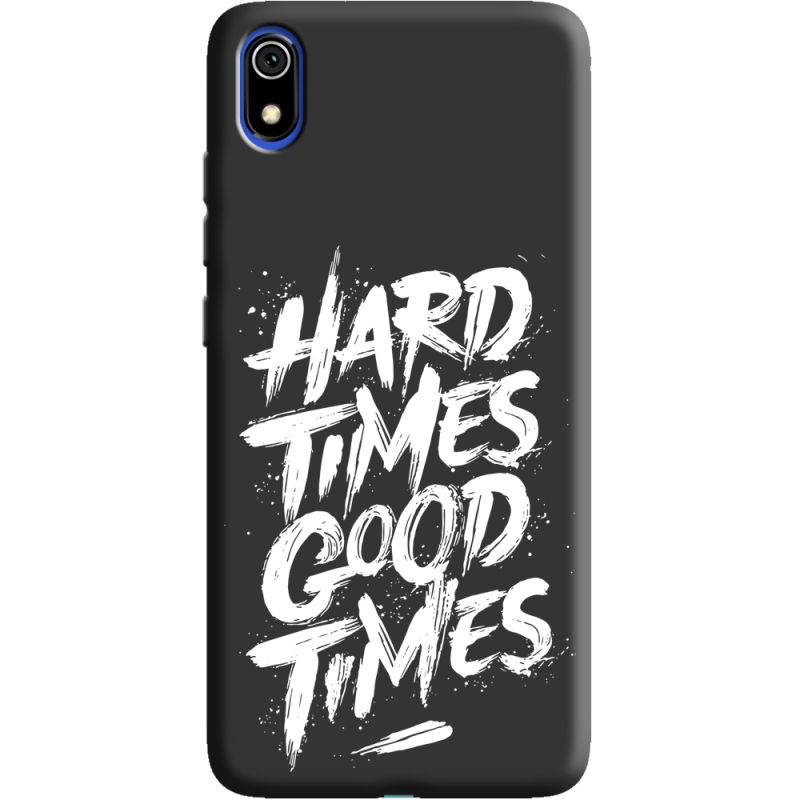 Черный чехол Uprint Xiaomi Redmi 7A Hard Times Good Times