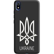 Черный чехол Uprint Xiaomi Redmi 7A Тризуб монограмма ukraine