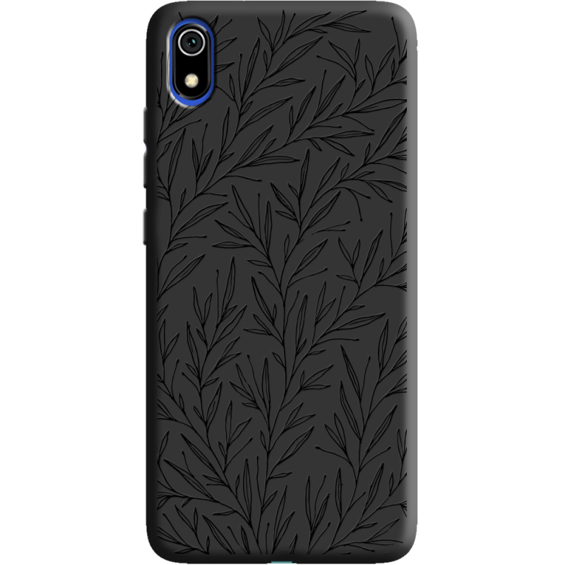 Черный чехол Uprint Xiaomi Redmi 7A Leaves