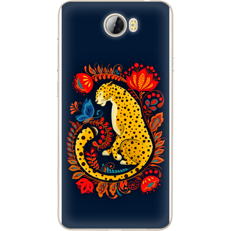 Чехол Uprint Huawei Y5 2 Petrykivka Leopard