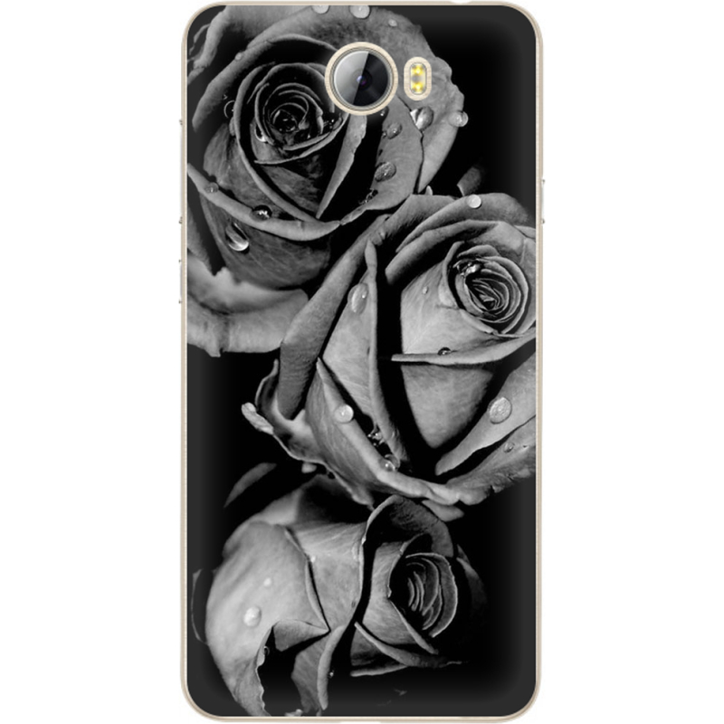 Чехол Uprint Huawei Y5 2 Black and White Roses