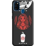 Черный чехол Uprint Samsung M307 Galaxy M30s RedWhite Coffee