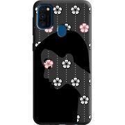 Черный чехол Uprint Samsung M307 Galaxy M30s Flower Hair